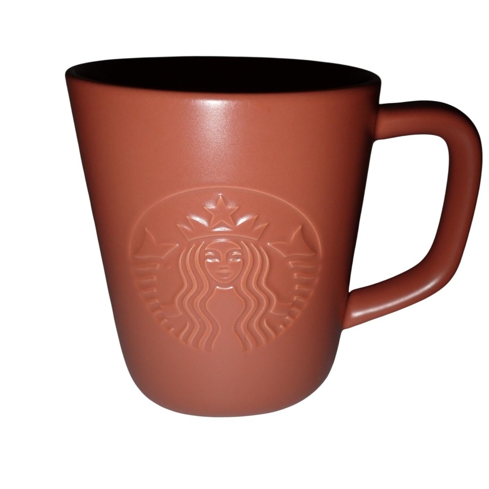 Starbucks Recycled Ceramic Coffee Mug Siren Logo Terracotta Pink 12oz
